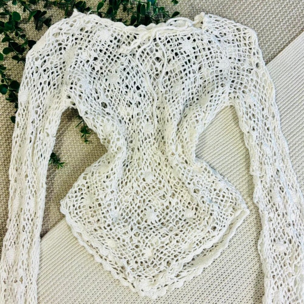 Vintage Joe Boxer Cream Crochet Top